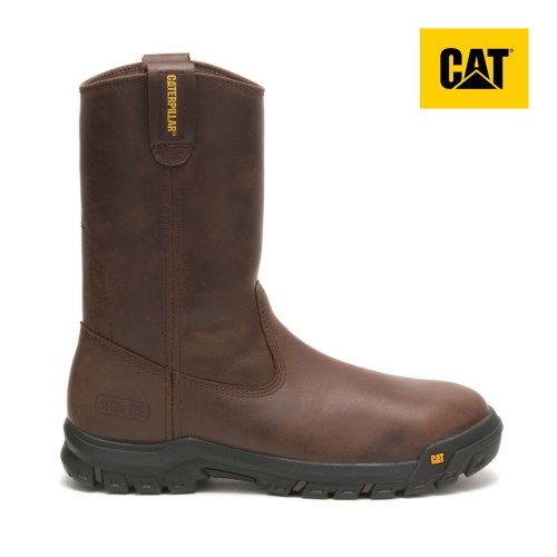 Caterpillar Drawbar Steel Toe Miesten Turvakengät TummanRuskea (LSPOZ)